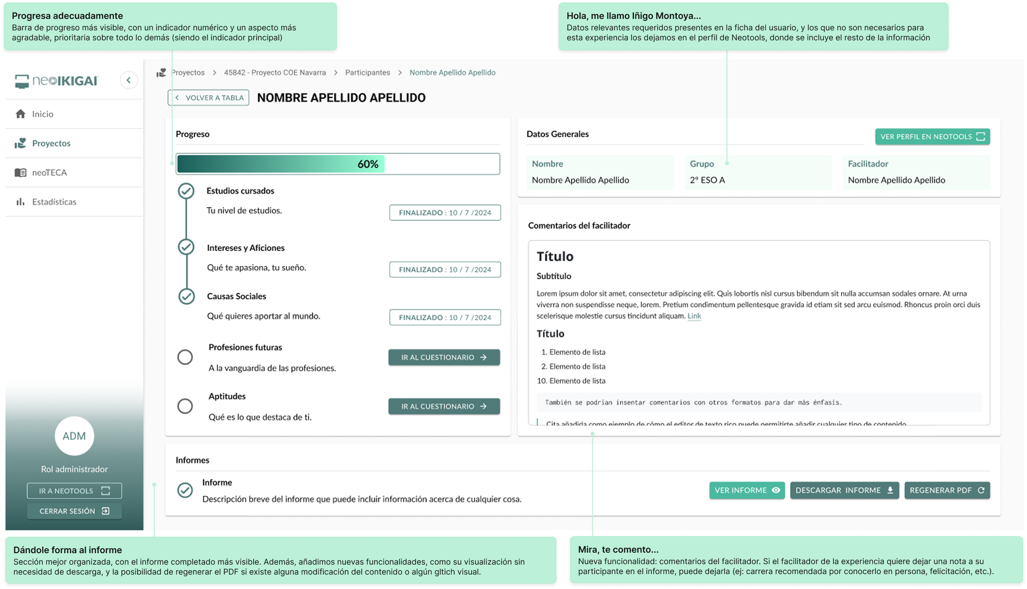 Comparativa - Seguimiento del usuario